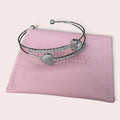 Silver Heart Bangle