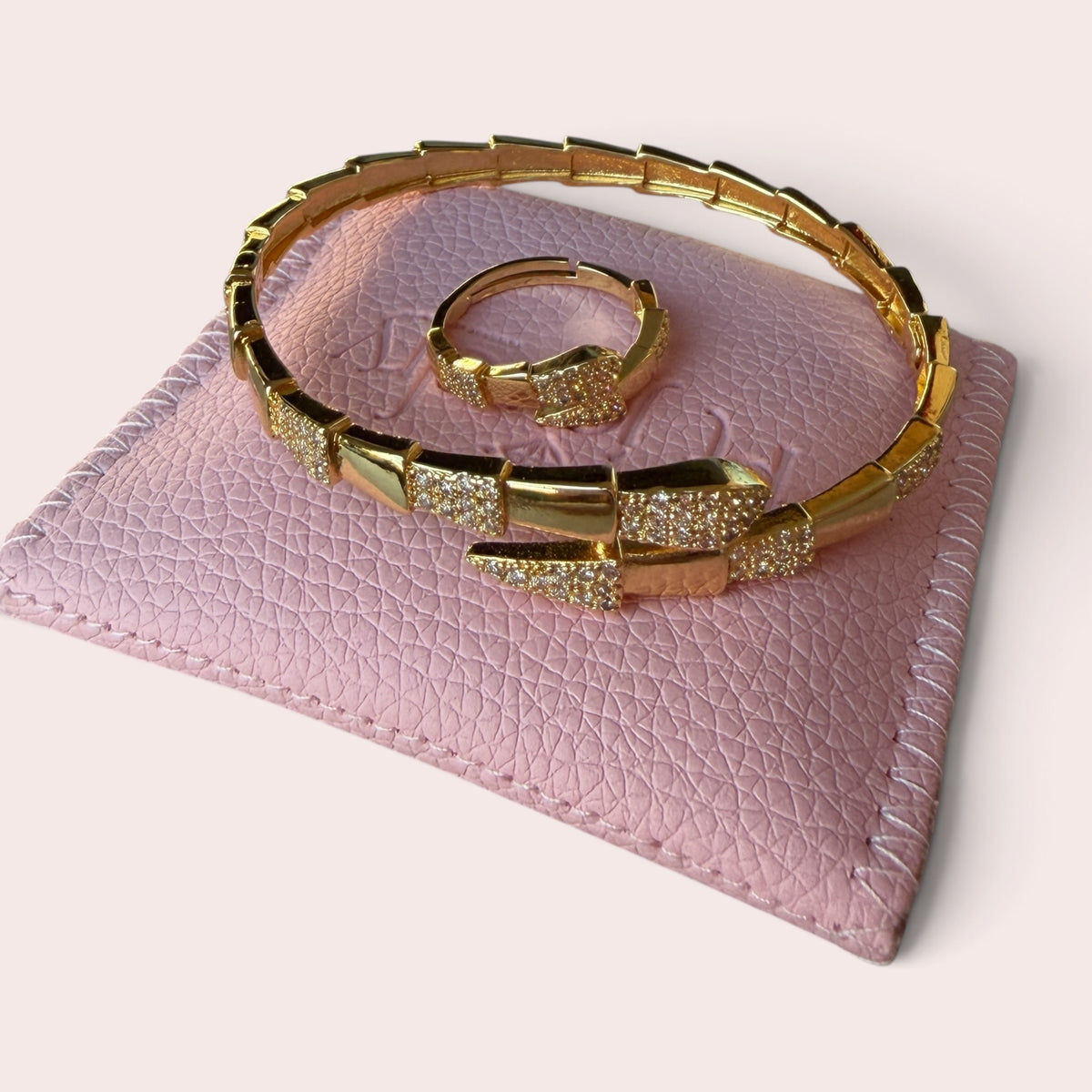 Snake set ring + bracelet