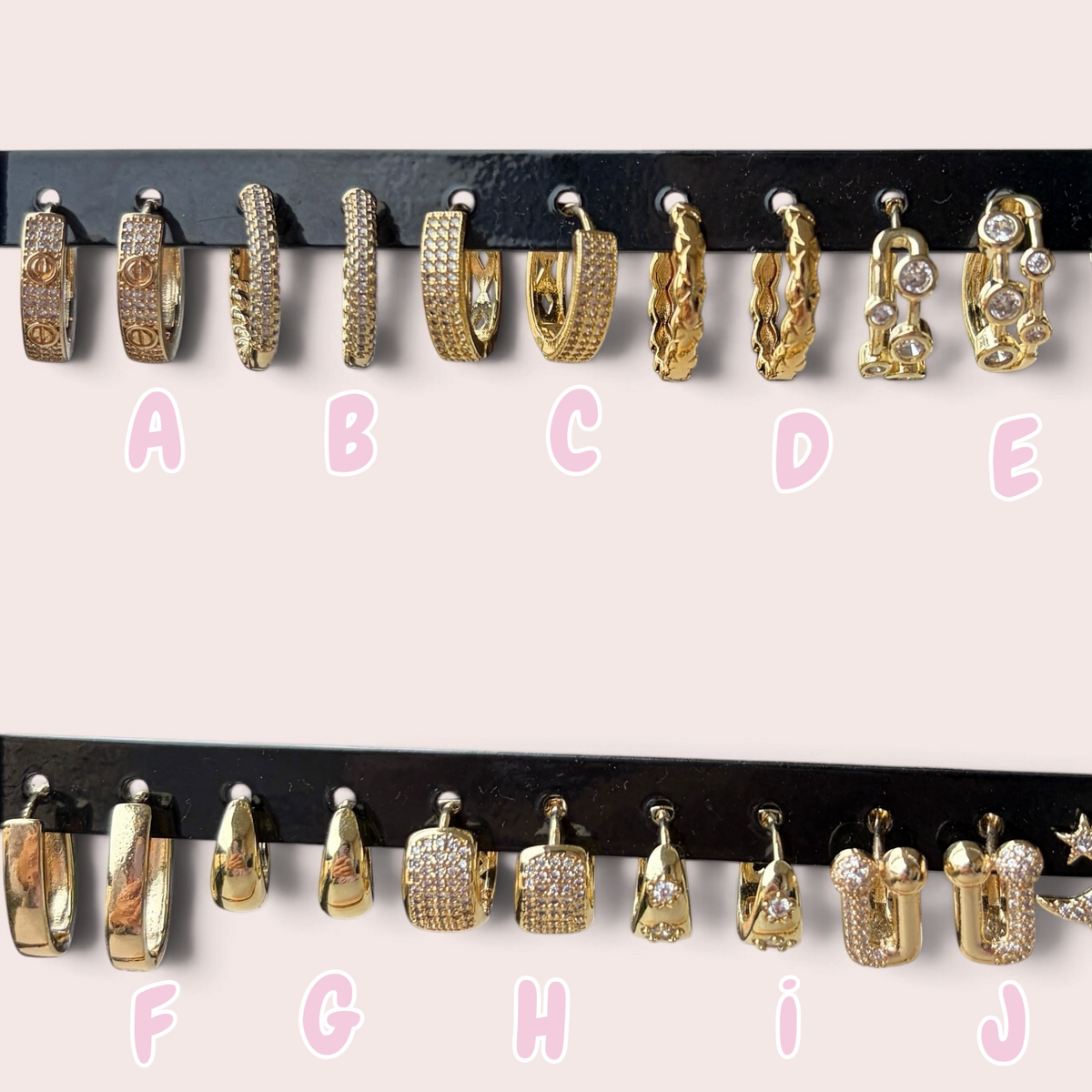 Different designs earrings collection