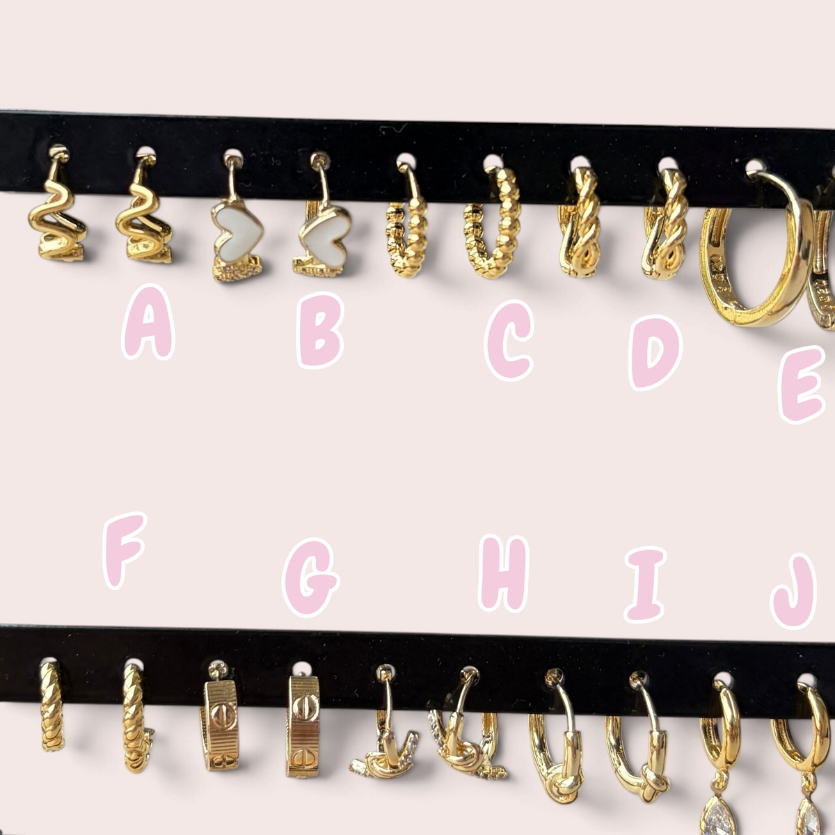 Different designs earrings collection