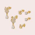 3 pairs studs set