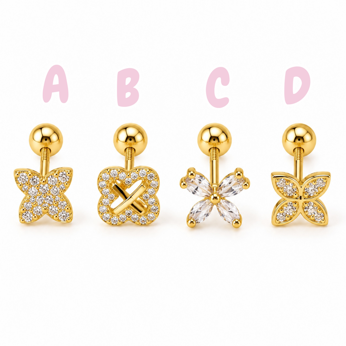 4 Different Ear Pierce Designs
