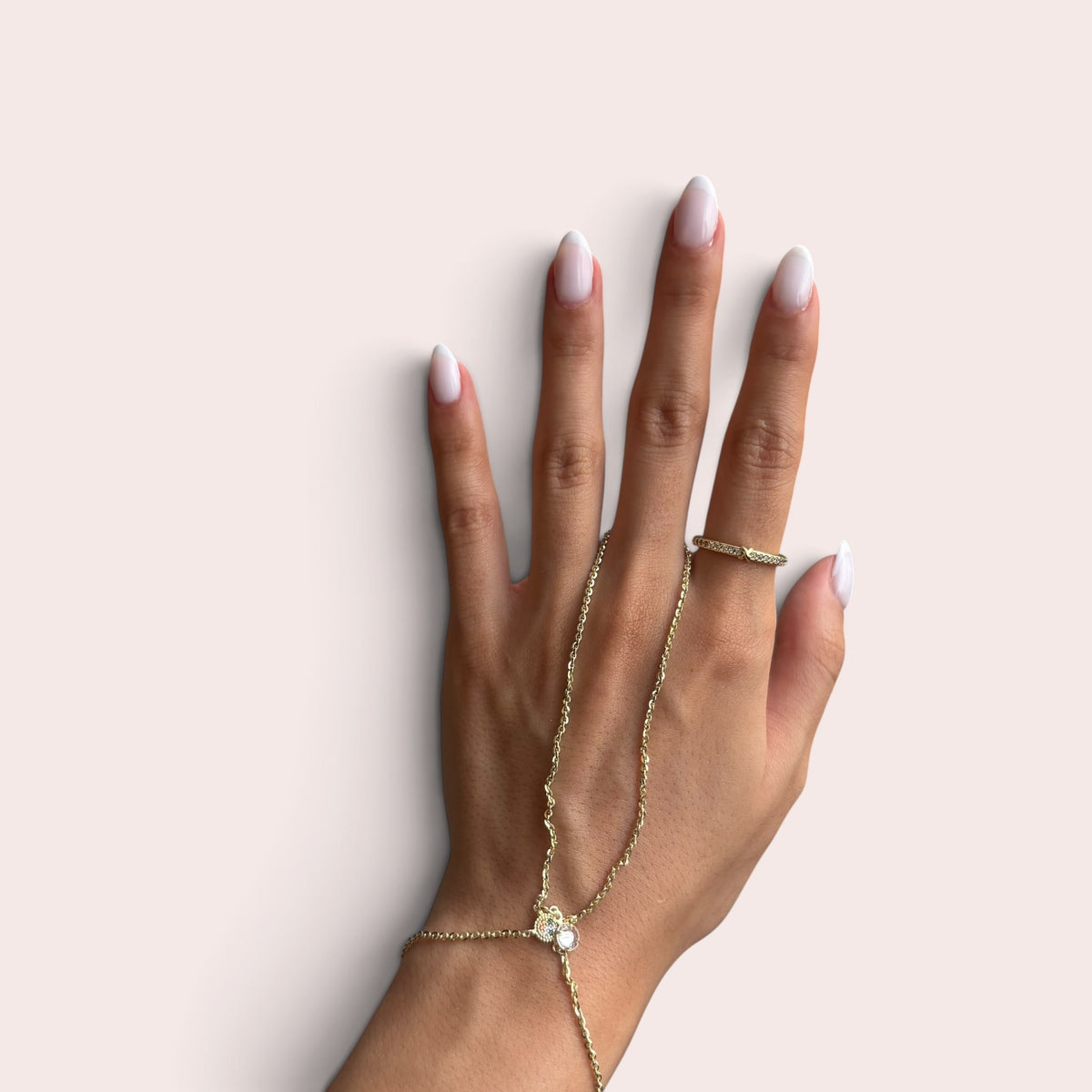 Colored charms hand chain