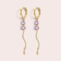 Lilac long earrings