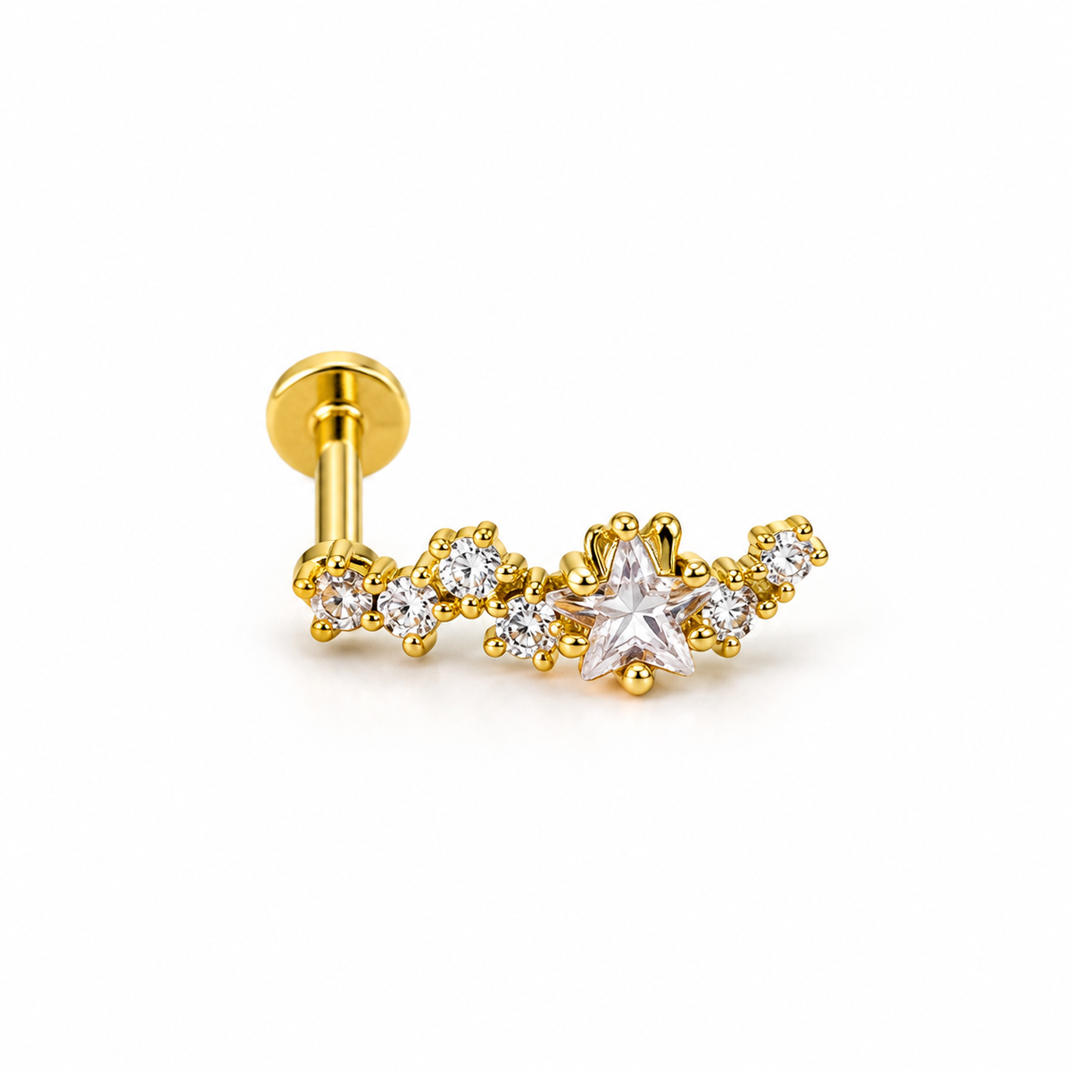 Celeste Flat Back Ear Pierce