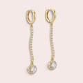 Long zircon earrings