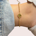 Clover anklet