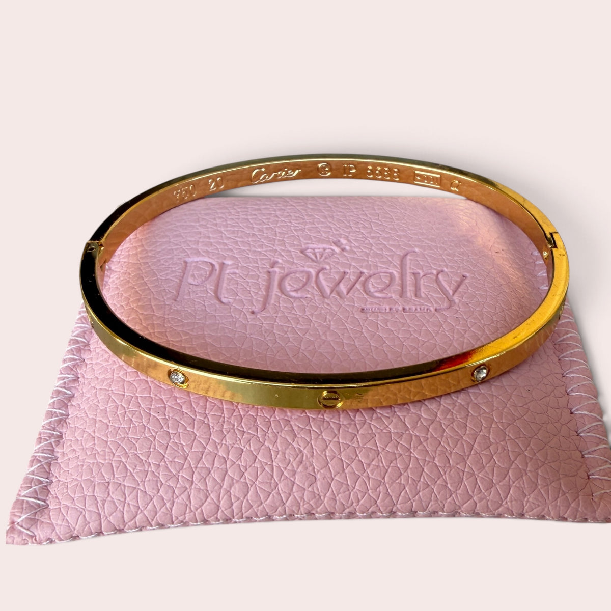 Thin c gold bangel
