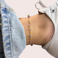 Colored stones anklet