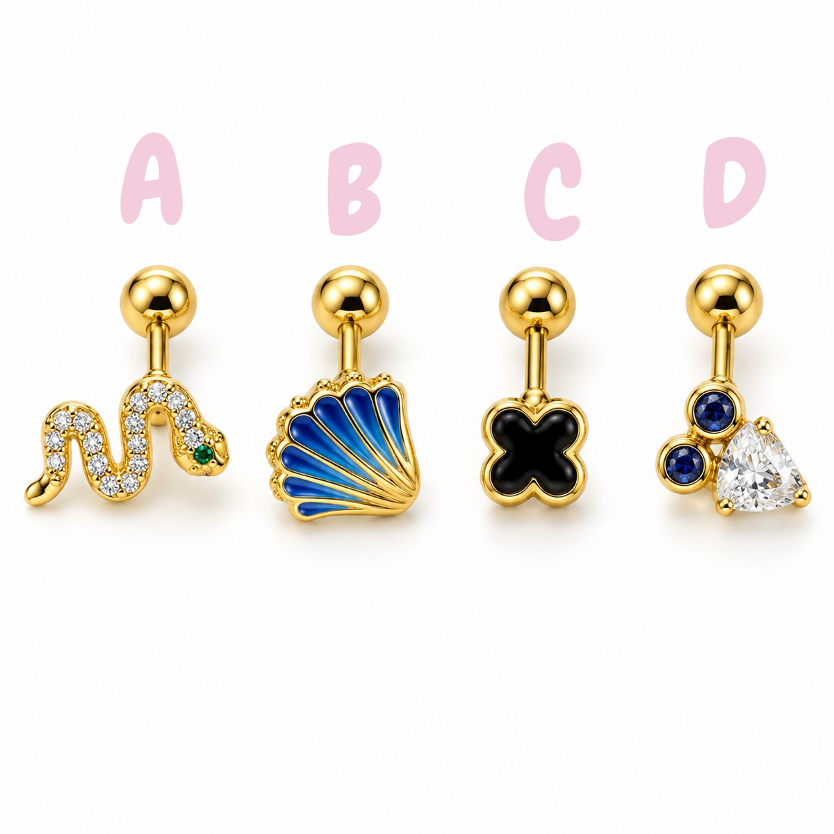 4 Different Ear Pierce Designs