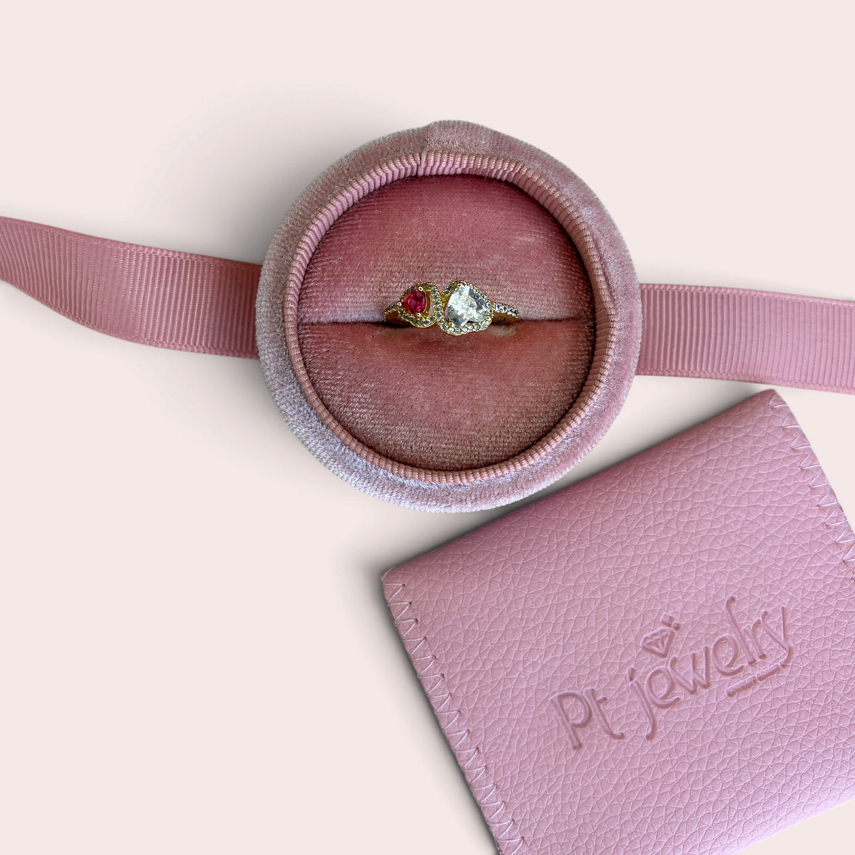 Double heart ring