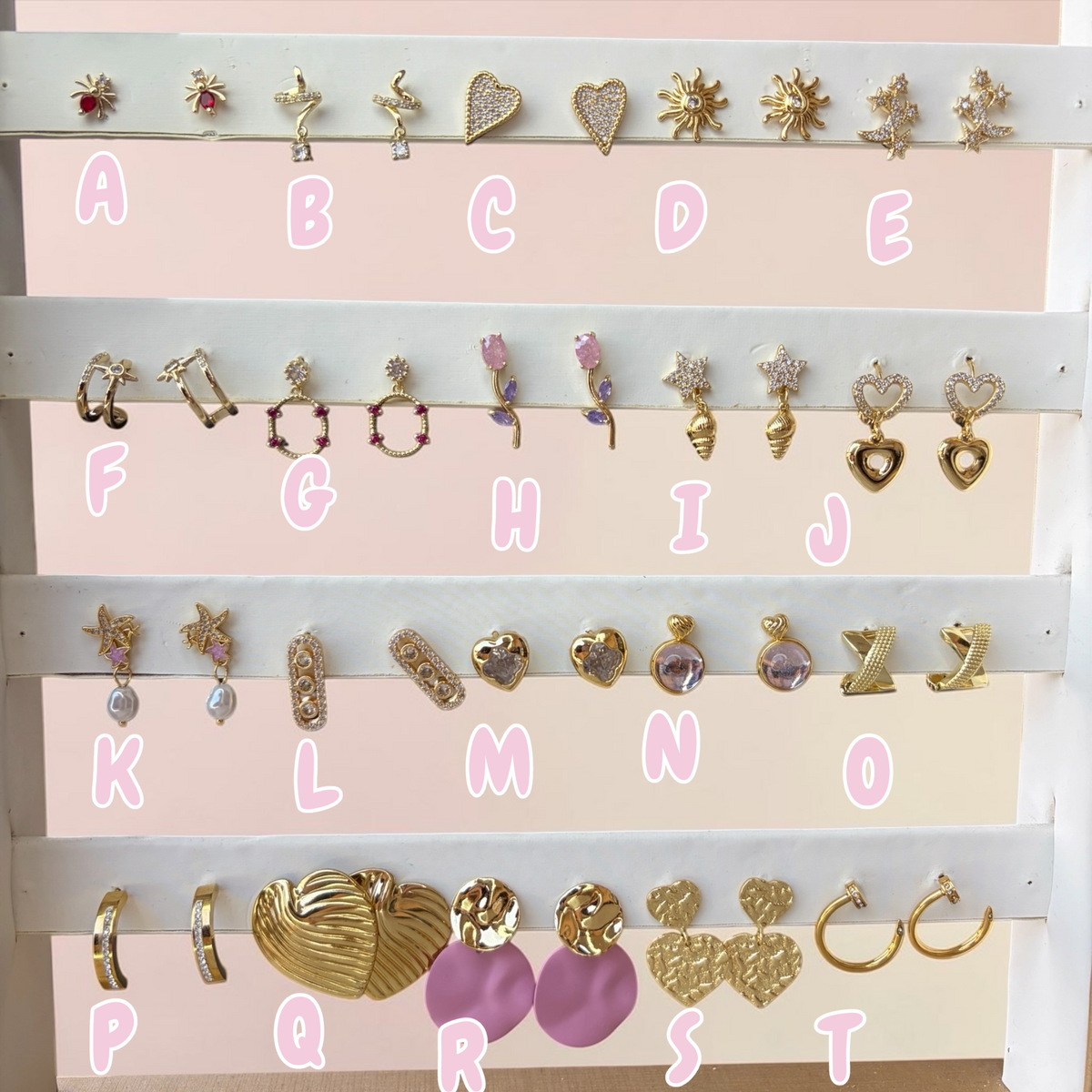 Different designs earrings collection