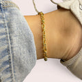 Linked chain anklet