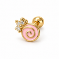 Opaline Flat Back Ear Pierce
