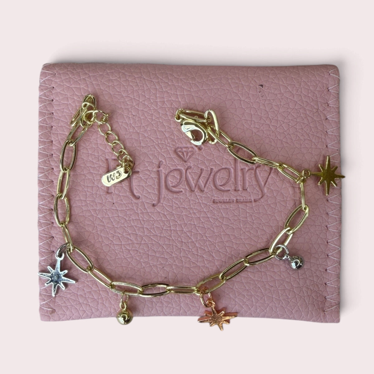 3 colors charms bracelet