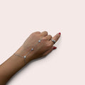 Silver stars hand chain