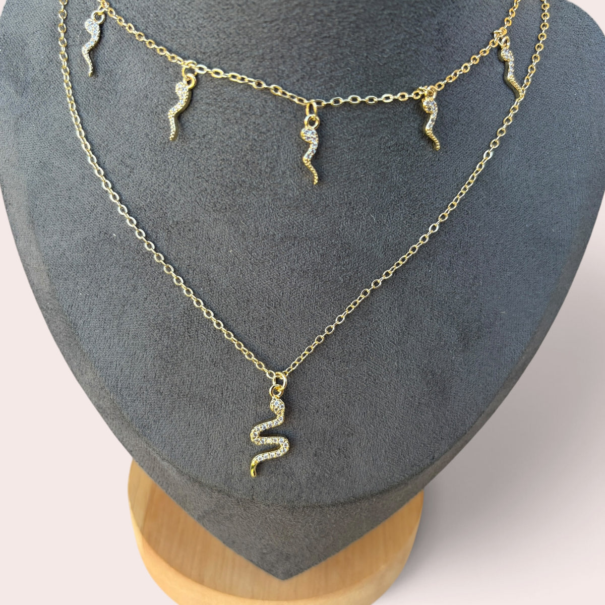 2 layers snake necklace