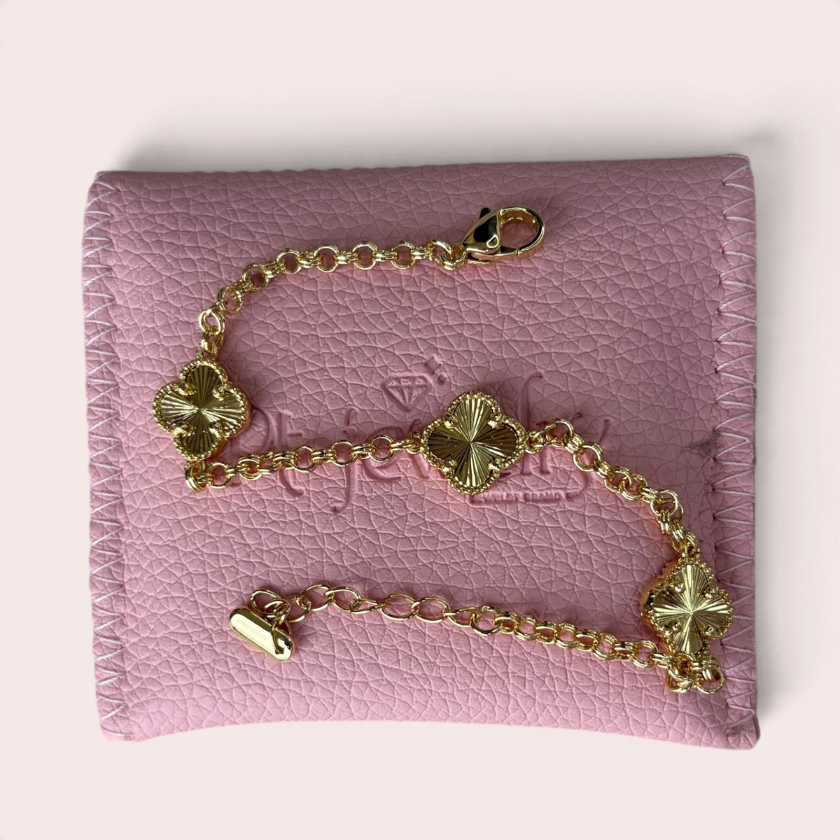 Golden Clover Chain Bracelet