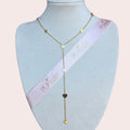 Y shape heart necklace