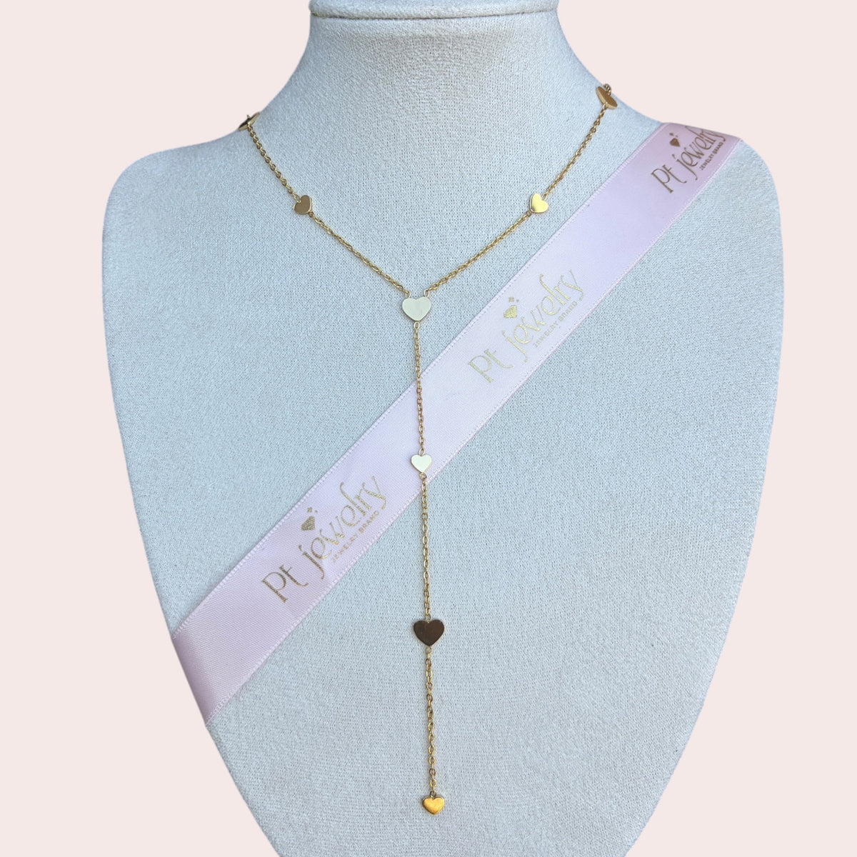 Y shape heart necklace