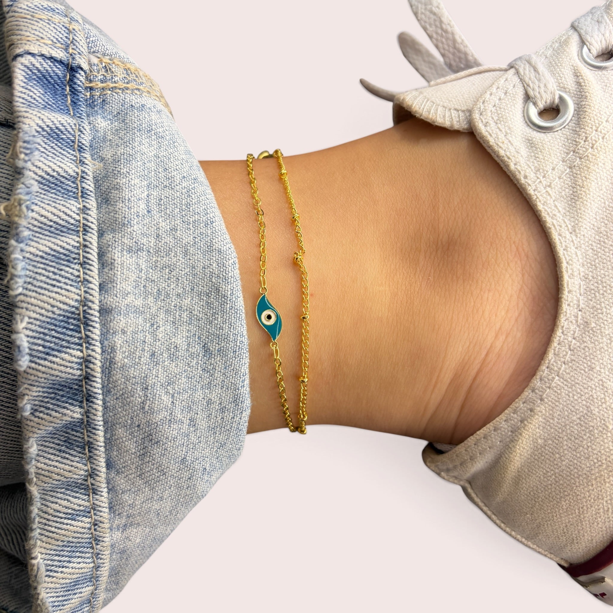 Blue eye anklet