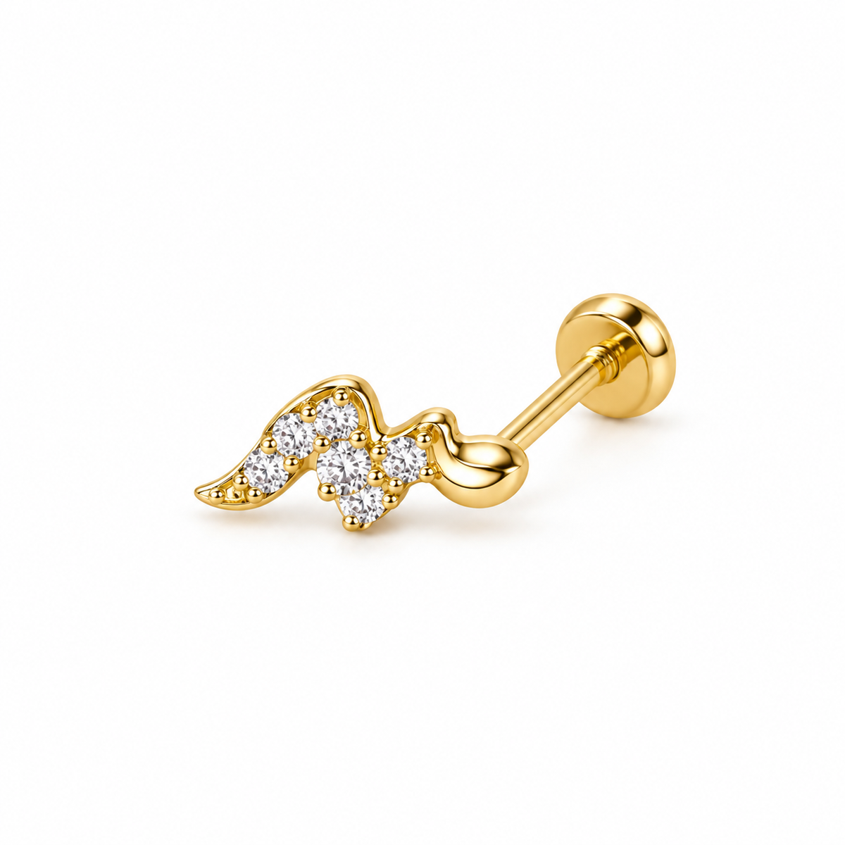 Clair de Lune Flat Back Ear Pierce