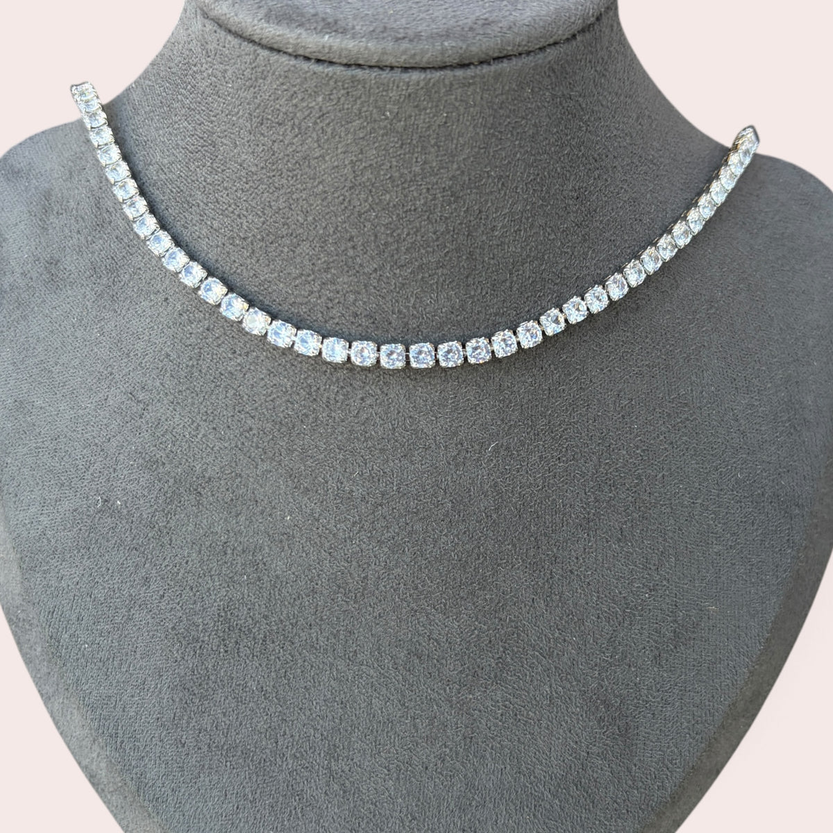 Silver tennis Necklace