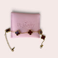 Burgundy clover bracelet