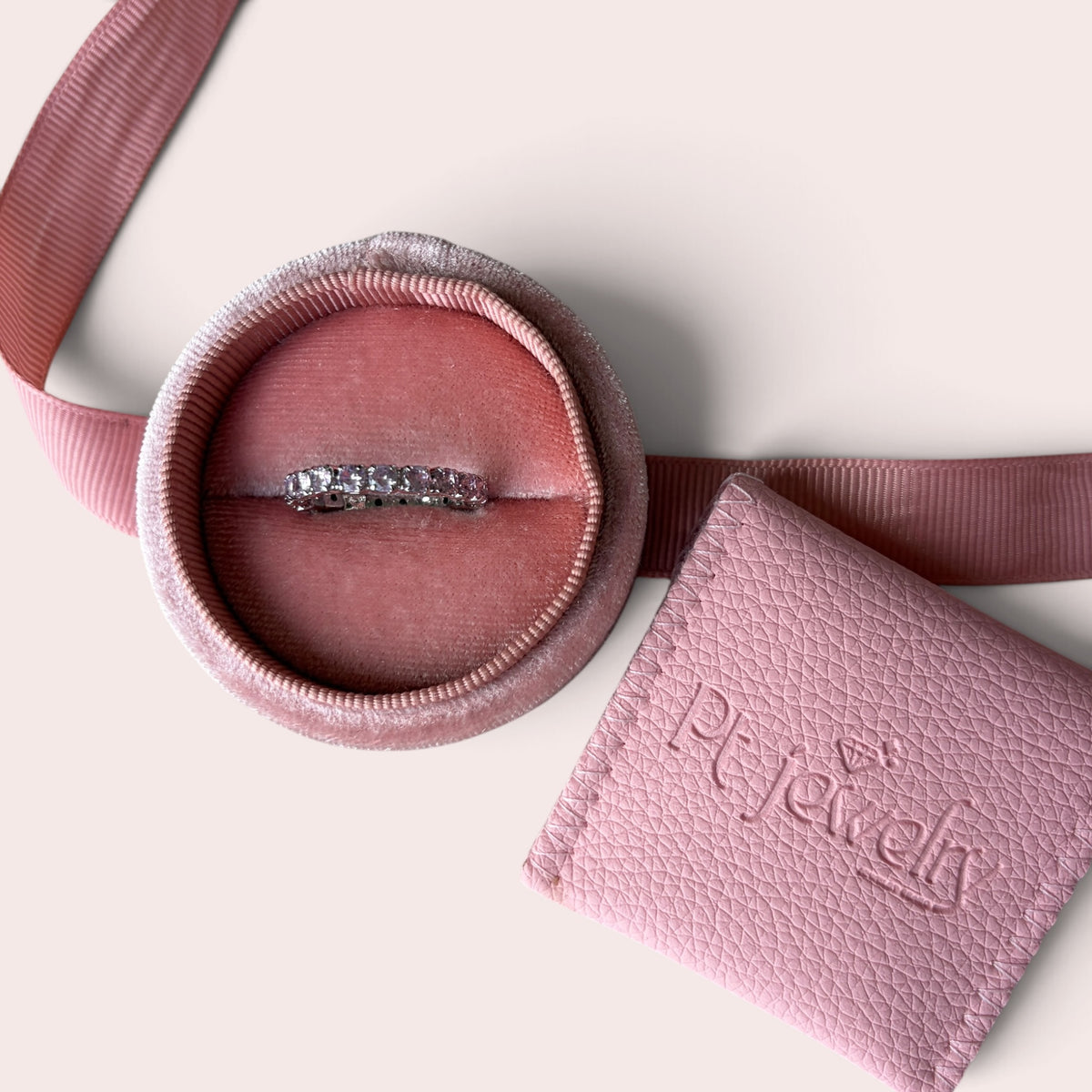 Silver Purple Tennis Ring