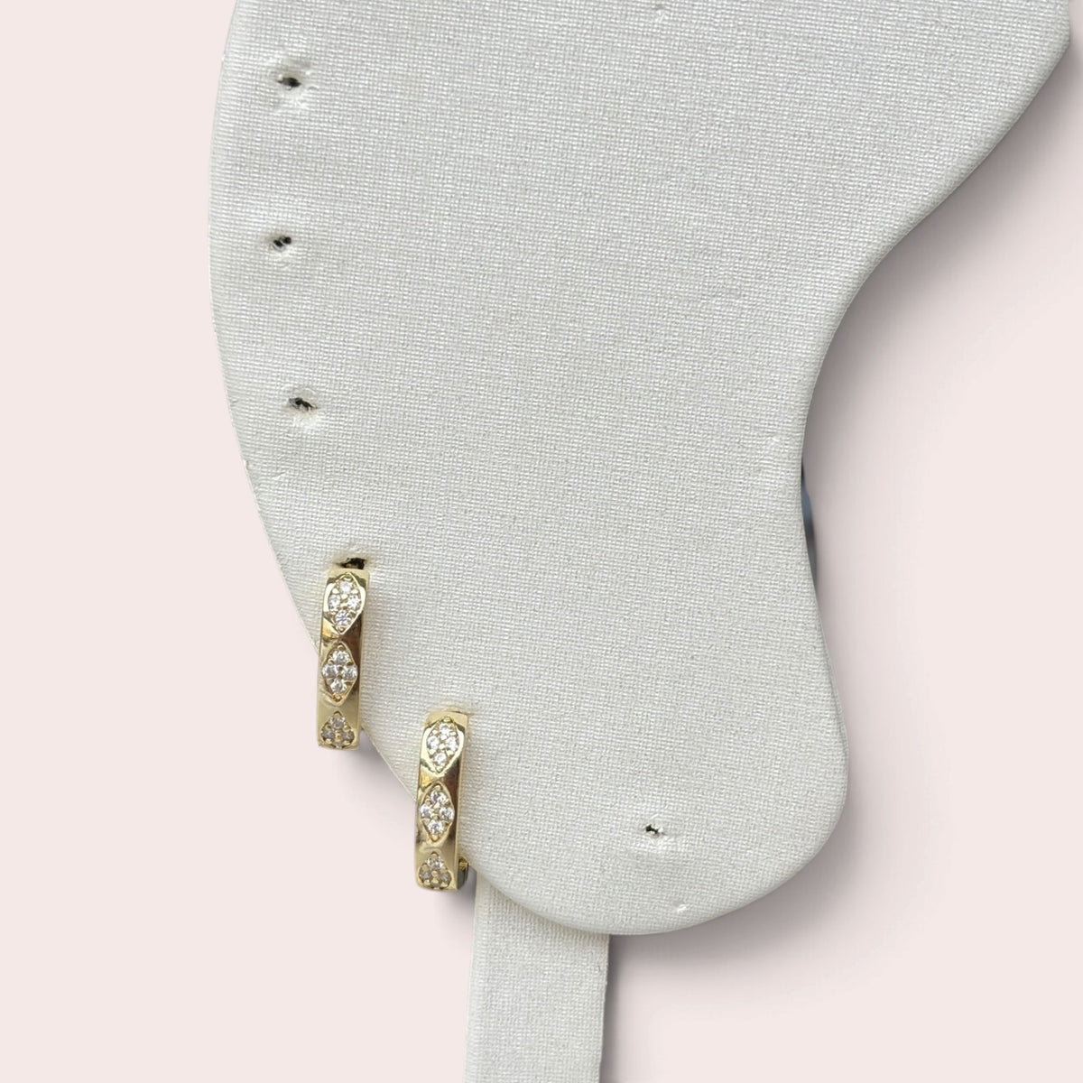 Rectangle zircon hoops