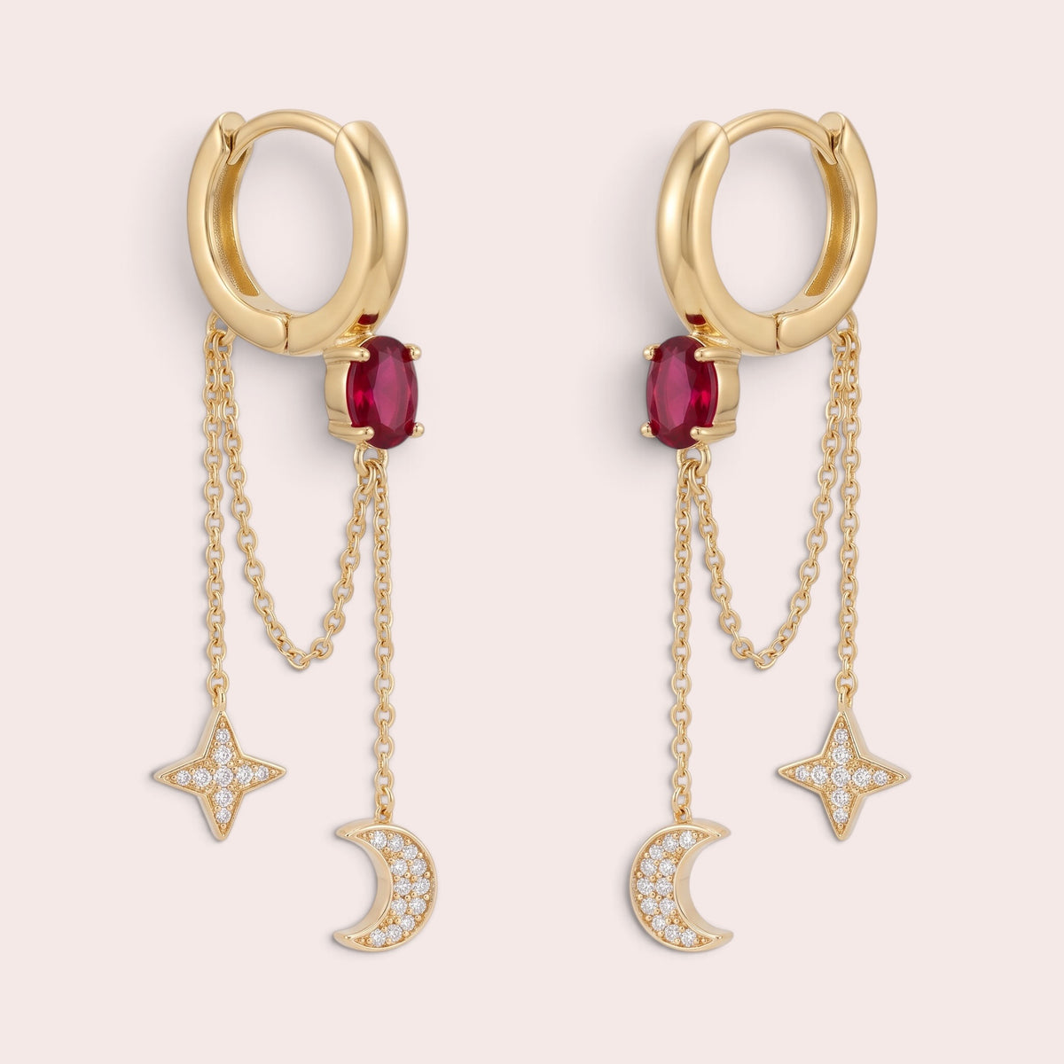 Rouge long earrings