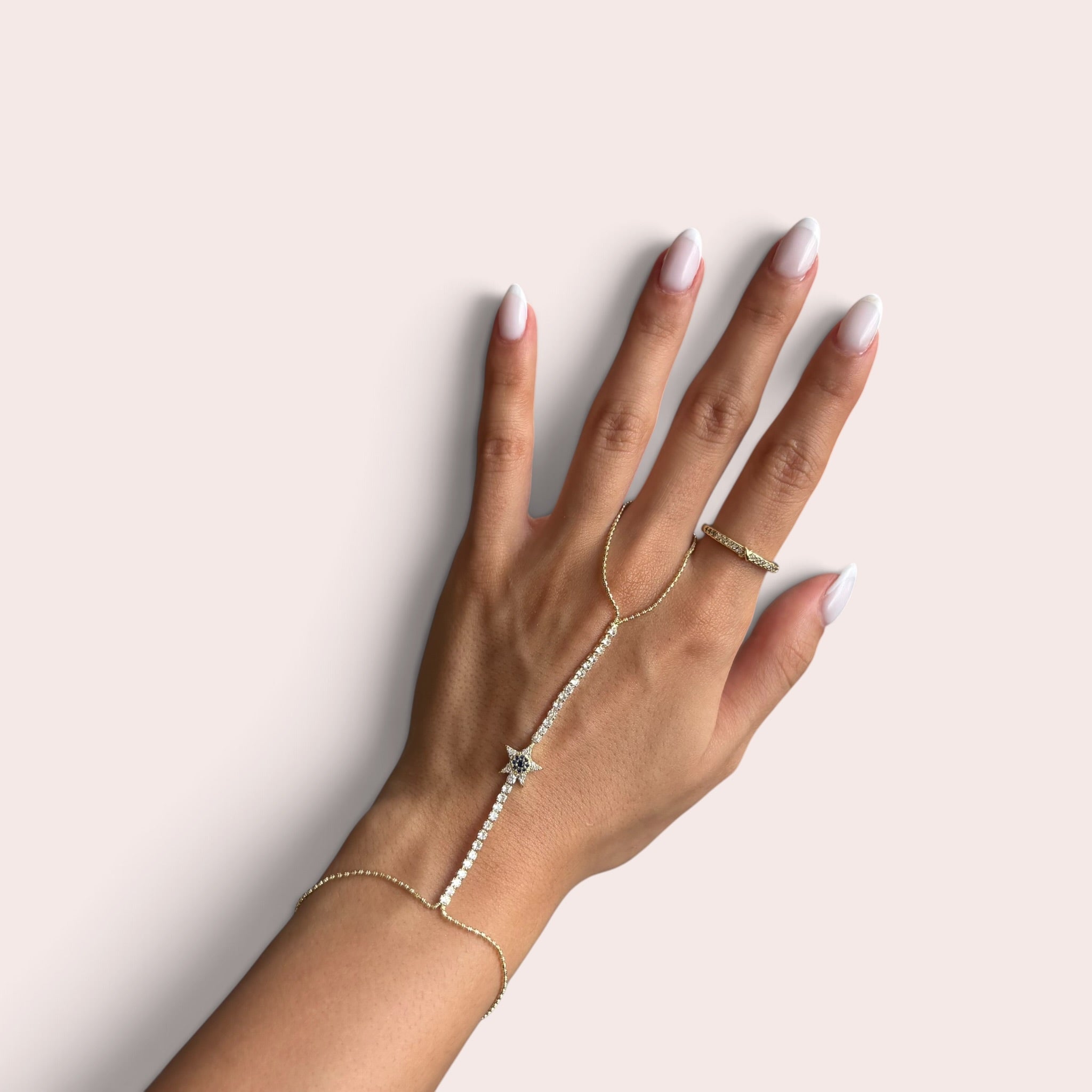 Blue star hand chain