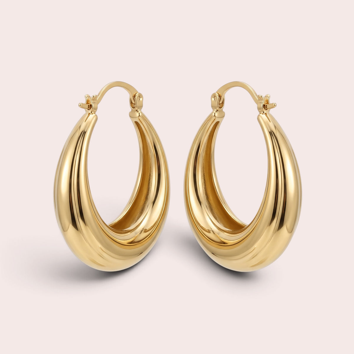 Golden big hoops