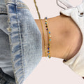 Blue stone anklet