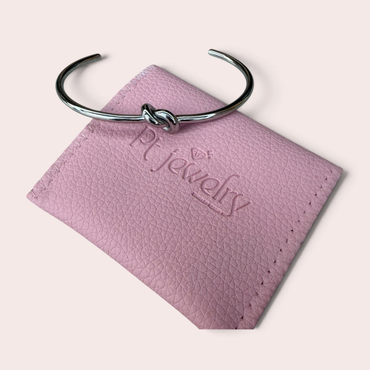 Tie Silver Bangle