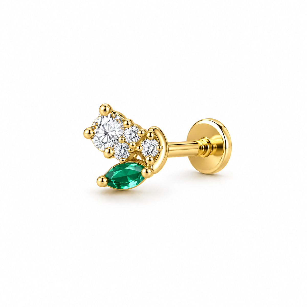 Lucie Flat Back Ear Pierce