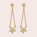 Long star earrings