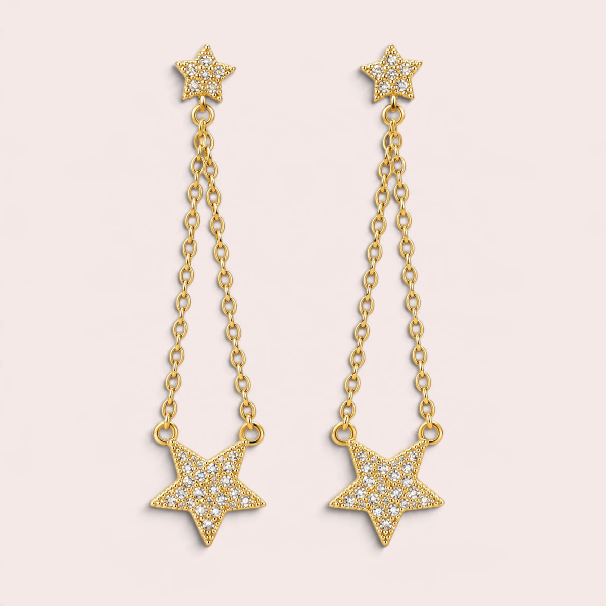 Long star earrings