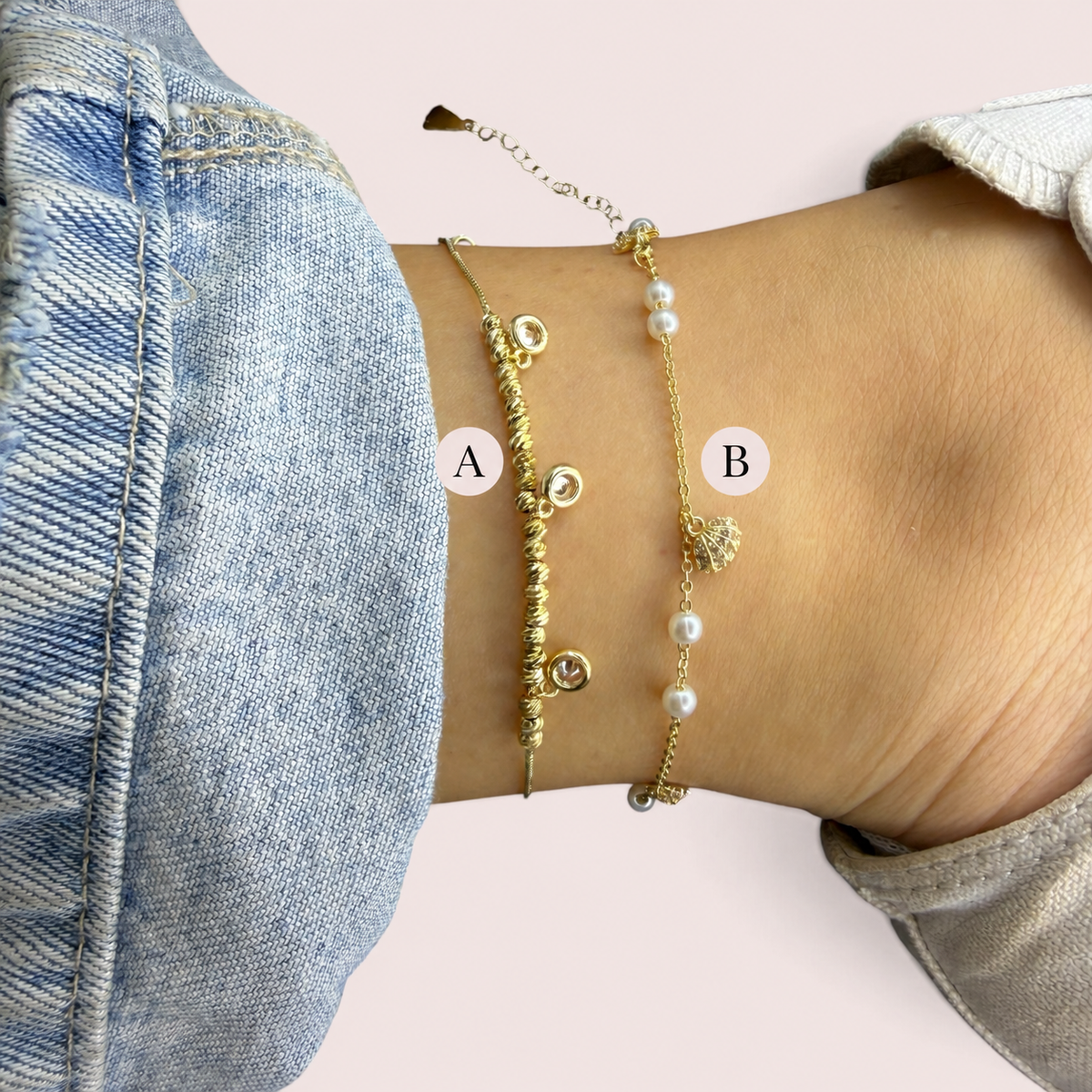 Summer Pearl anklets